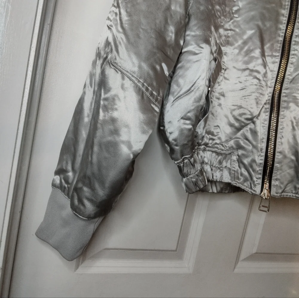 Elizabeth & James Royan Bomber Jacket Metallic Size S